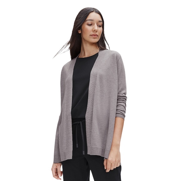 Eileen Fisher TENCEL & ORGANIC COTTON SILK SHAPED CARDIGAN NWT P/S $238 - Picture 4 of 4